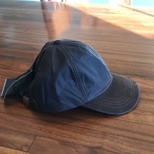 Leather brown ball cap Hamilton wax baseball cap